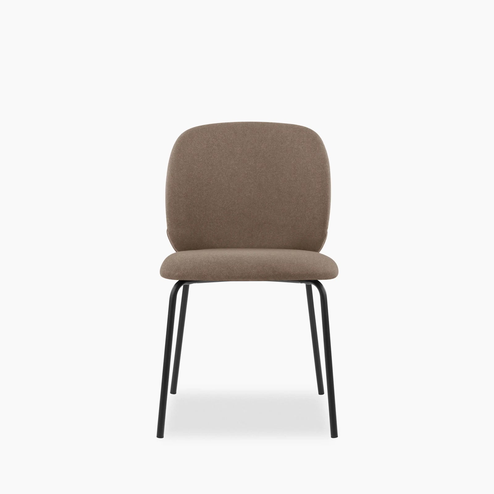 Harlow Dining Chair | Truffle Brown Sustainable Mohair Velvet & Walnut