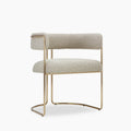 Juliana Carver Dining Chair | Speckled Stone Sustainable Boucle & Brass