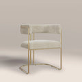 Juliana Carver Dining Chair | Speckled Stone Sustainable Boucle & Brass