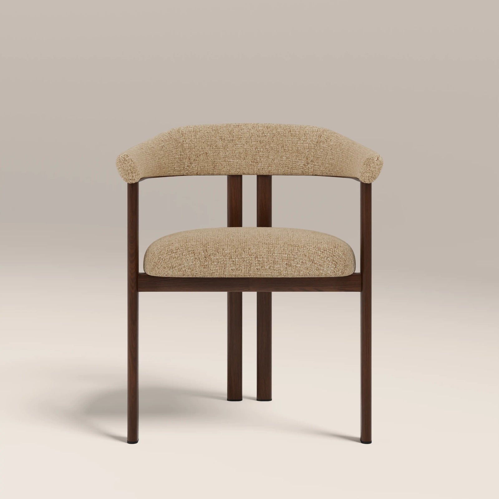 Arbor Carver Dining Chair | Speckled Latte Boucle & Walnut