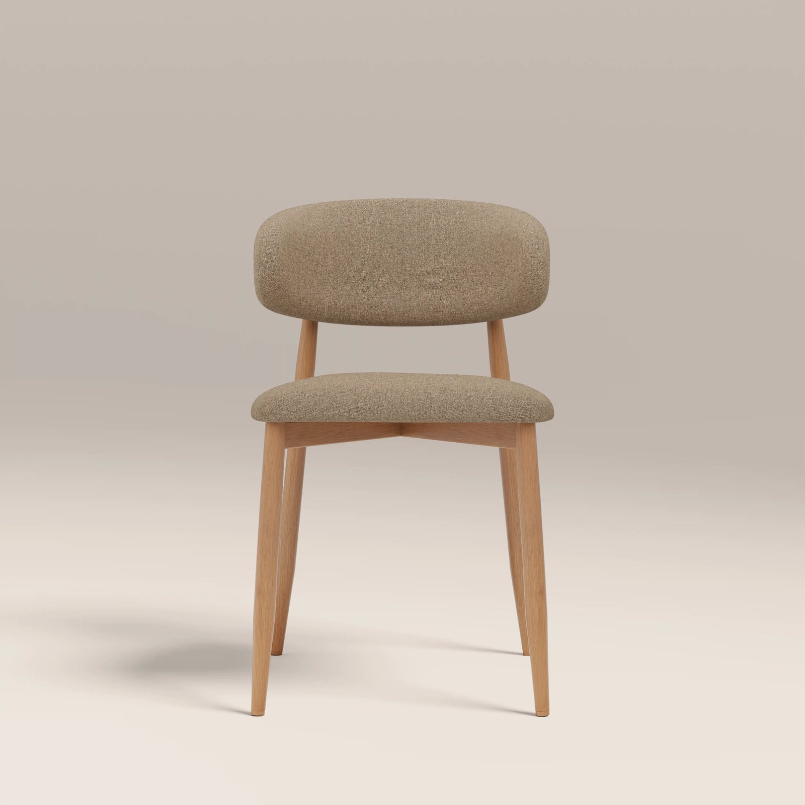 Halston Dining Chair | Latte Sustainable Fabric & Oak