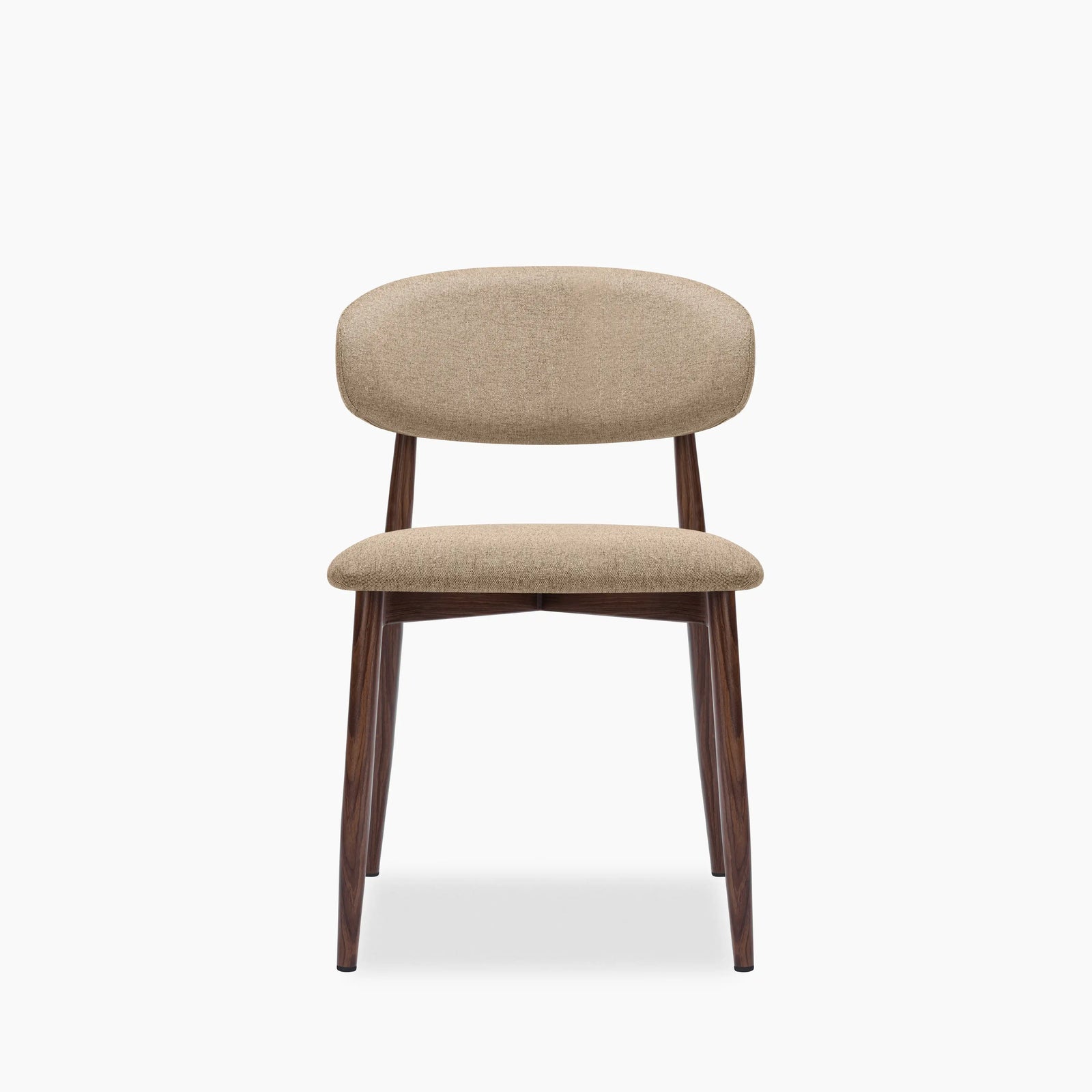 Halston Dining Chair | Latte Sustainable Fabric & Walnut
