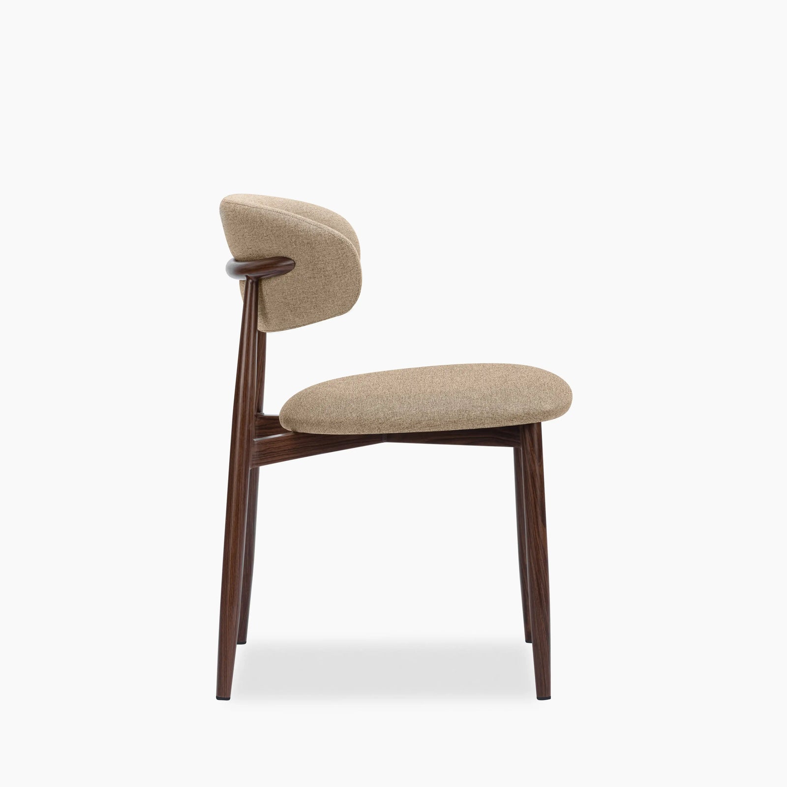 Halston Dining Chair | Latte Sustainable Fabric & Walnut