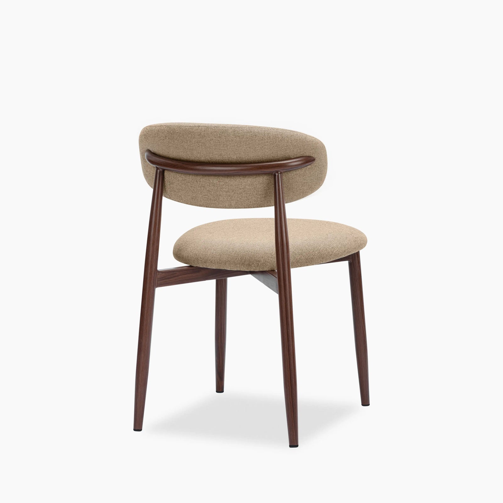Halston Dining Chair | Latte Sustainable Fabric & Walnut