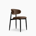Halston Dining Chair | Mocha Brown Sustainable Velvet & Black