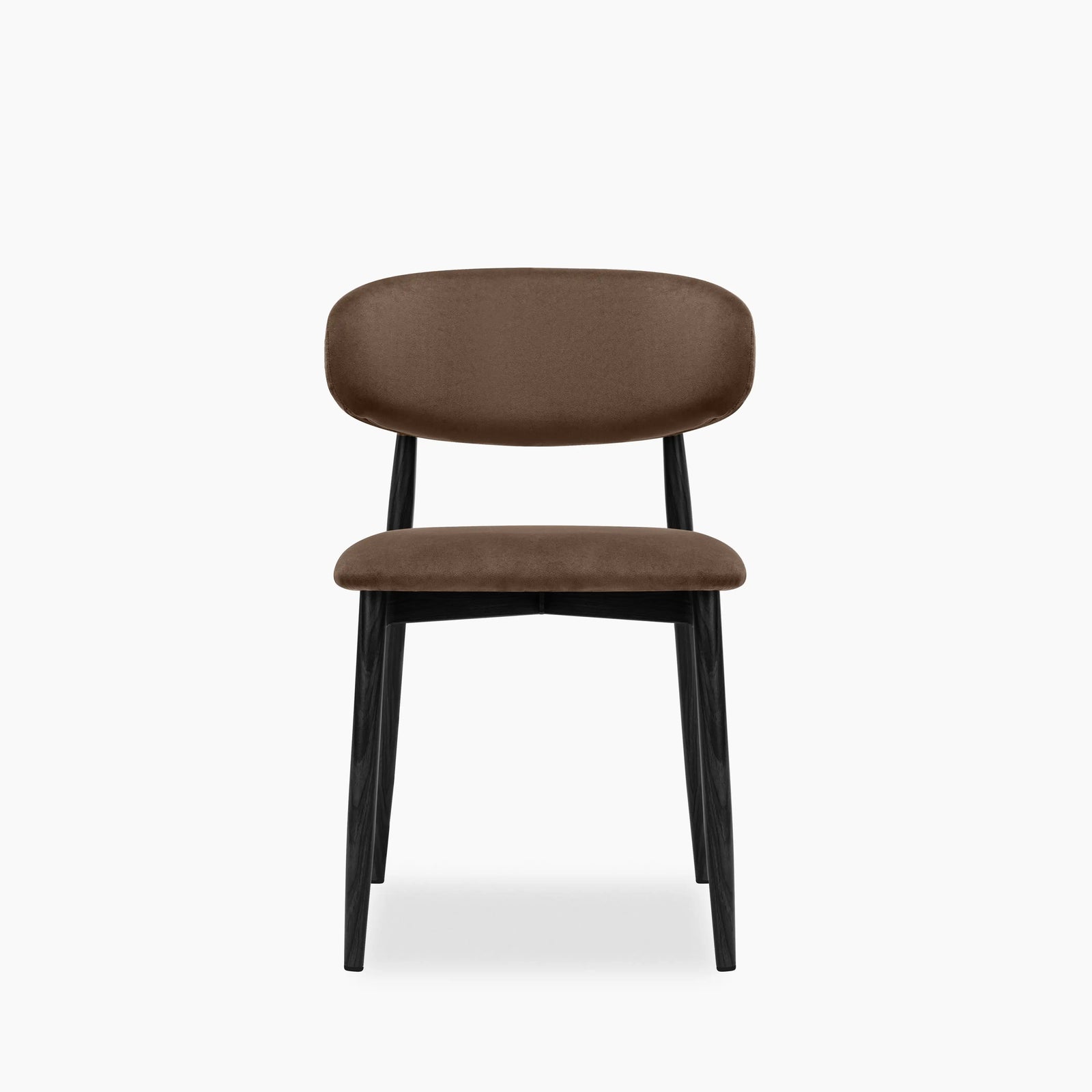 Halston Dining Chair | Mocha Brown Sustainable Velvet & Black
