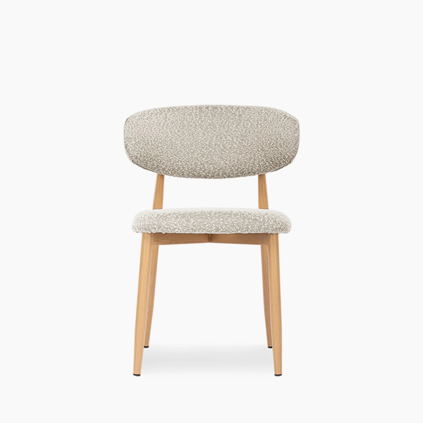 Halston Dining Chair | Speckled Stone Sustainable Boucle & Oak