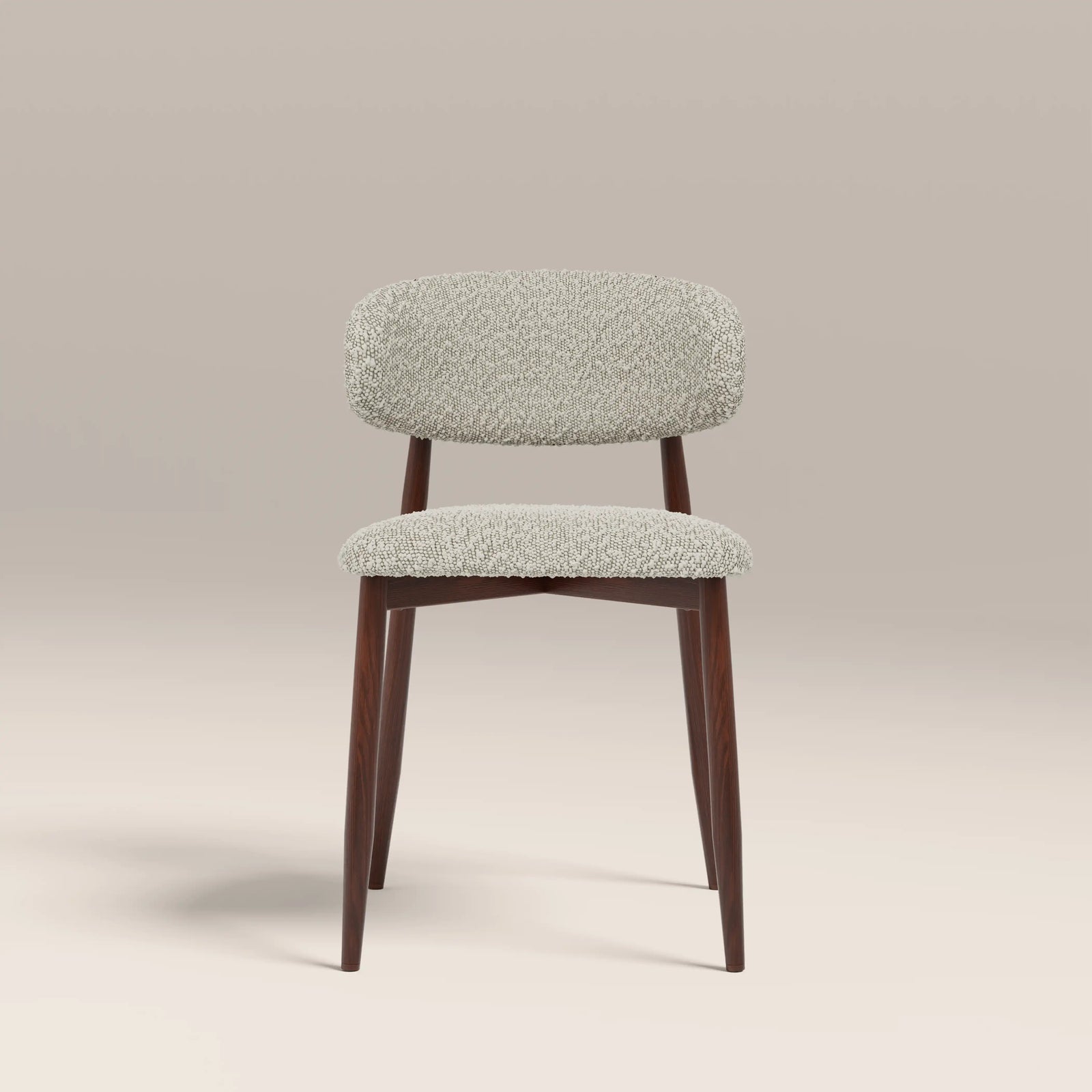 Halston Dining Chair | Speckled Stone Sustainable Boucle & Walnut