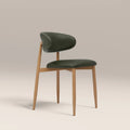 Halston Dining Chair | Vintage Green Faux Leather & Oak