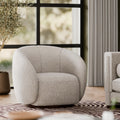emile swivel armchair speckled stone sustainable boucle