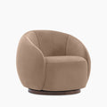 emile swivel armchair taupe sustainable velvet