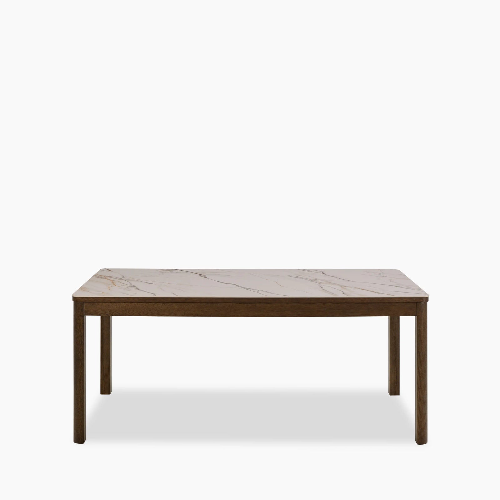 Southampton 6 Seat Rectangle Dining Table | Ecru Ceramic & Smoked Walnut