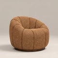 Ivy Swivel Armchair | Speckled Honey Sustainable Boucle & Walnut