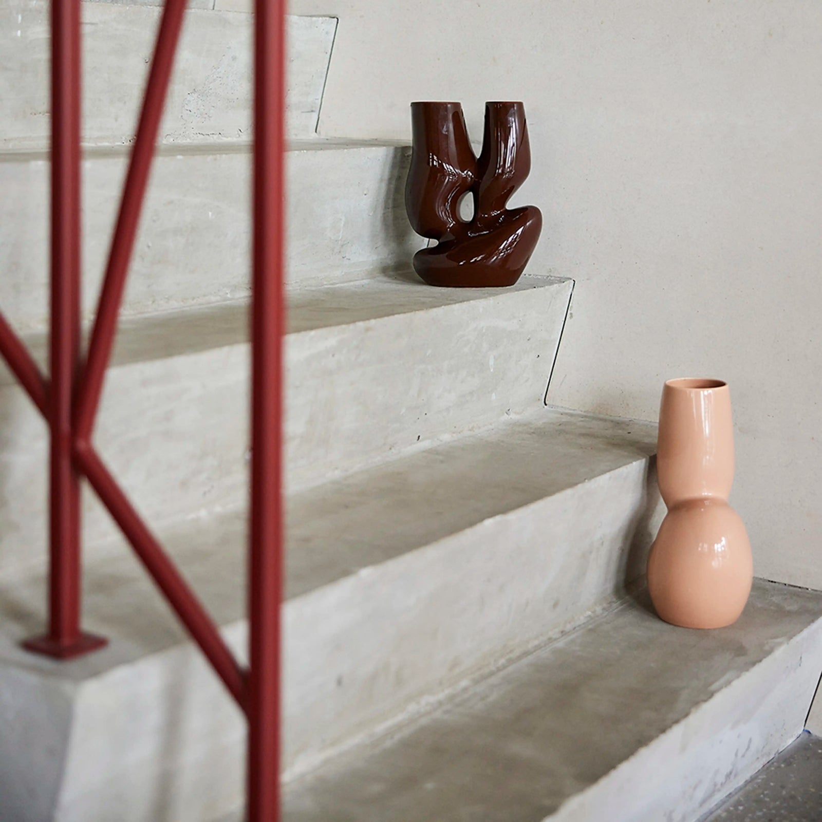 HKliving Ceramic Vase L | Organic Espresso