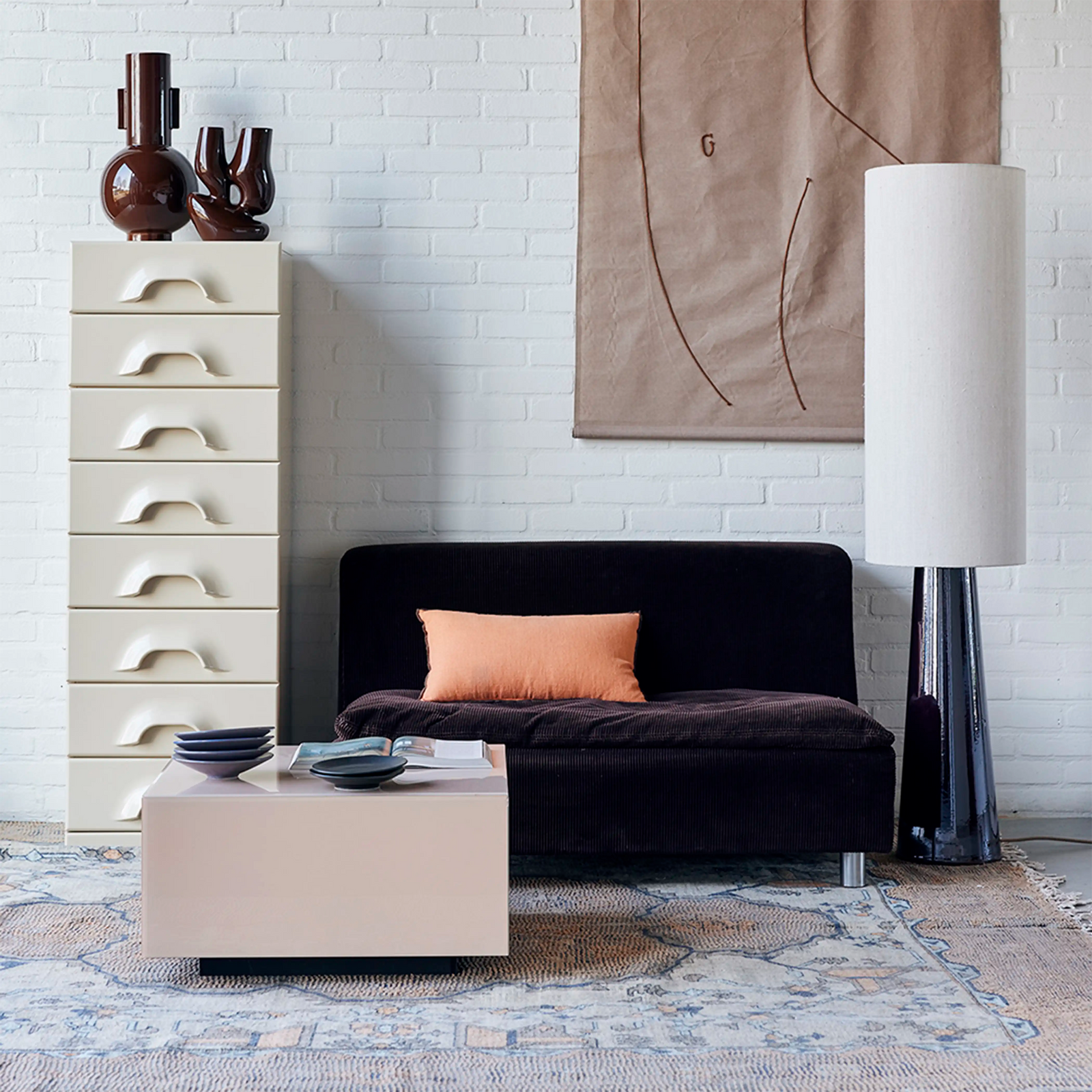 HKliving Ceramic Vase L | Espresso