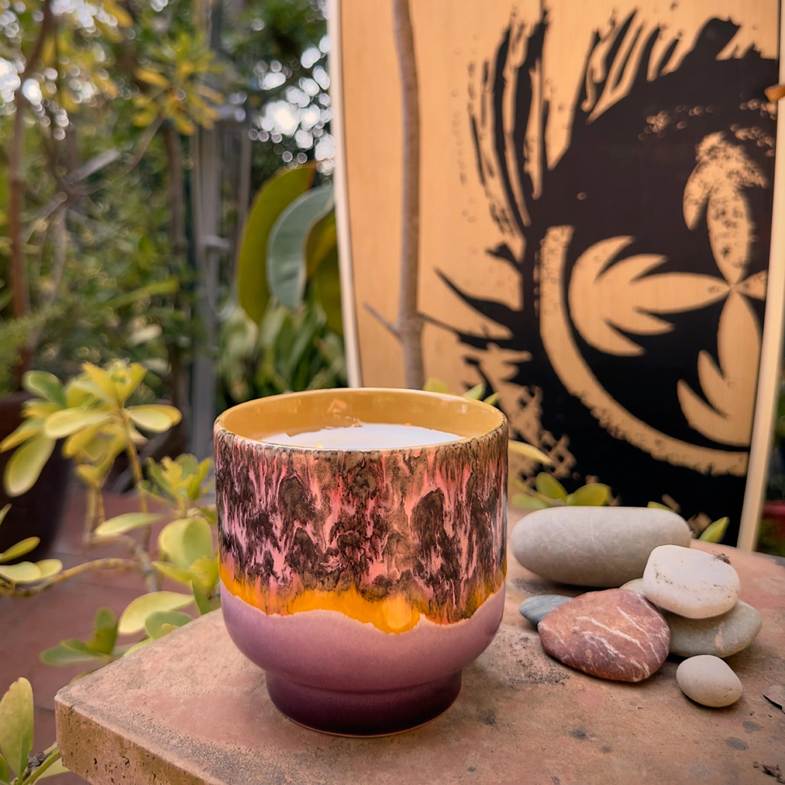 Hkliving Stone Scented Candle | Purple