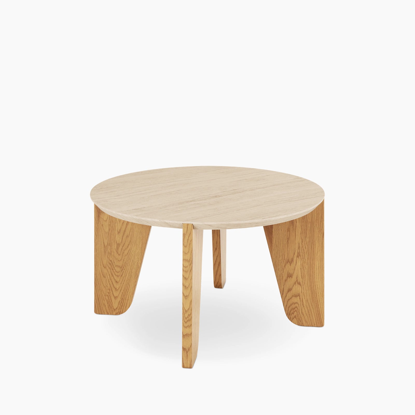 Dockland Round Wooden Coffee Table | Oak
