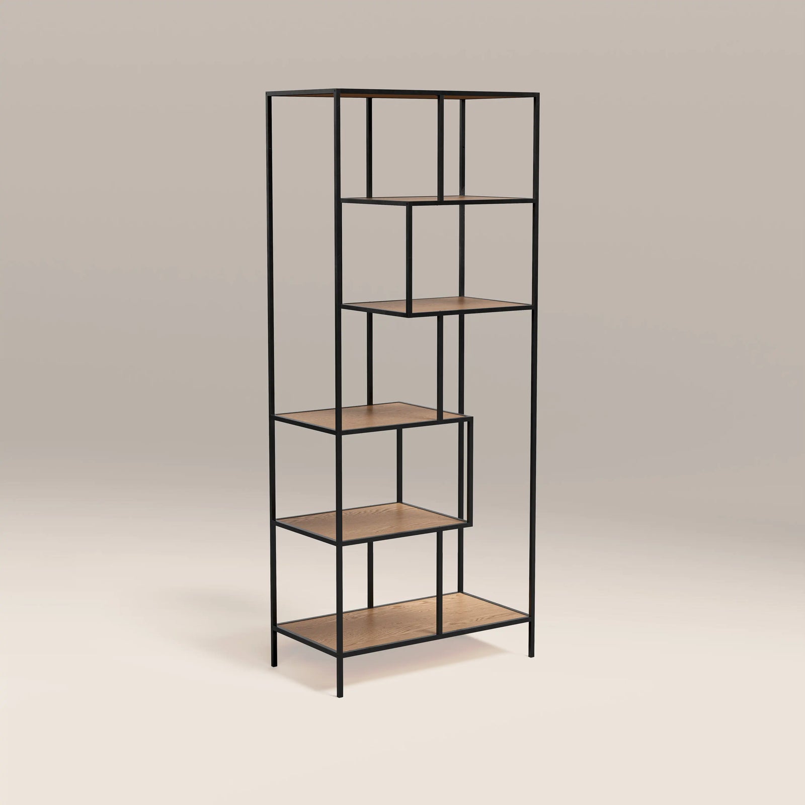 Seaford Display Unit | Black & Oak