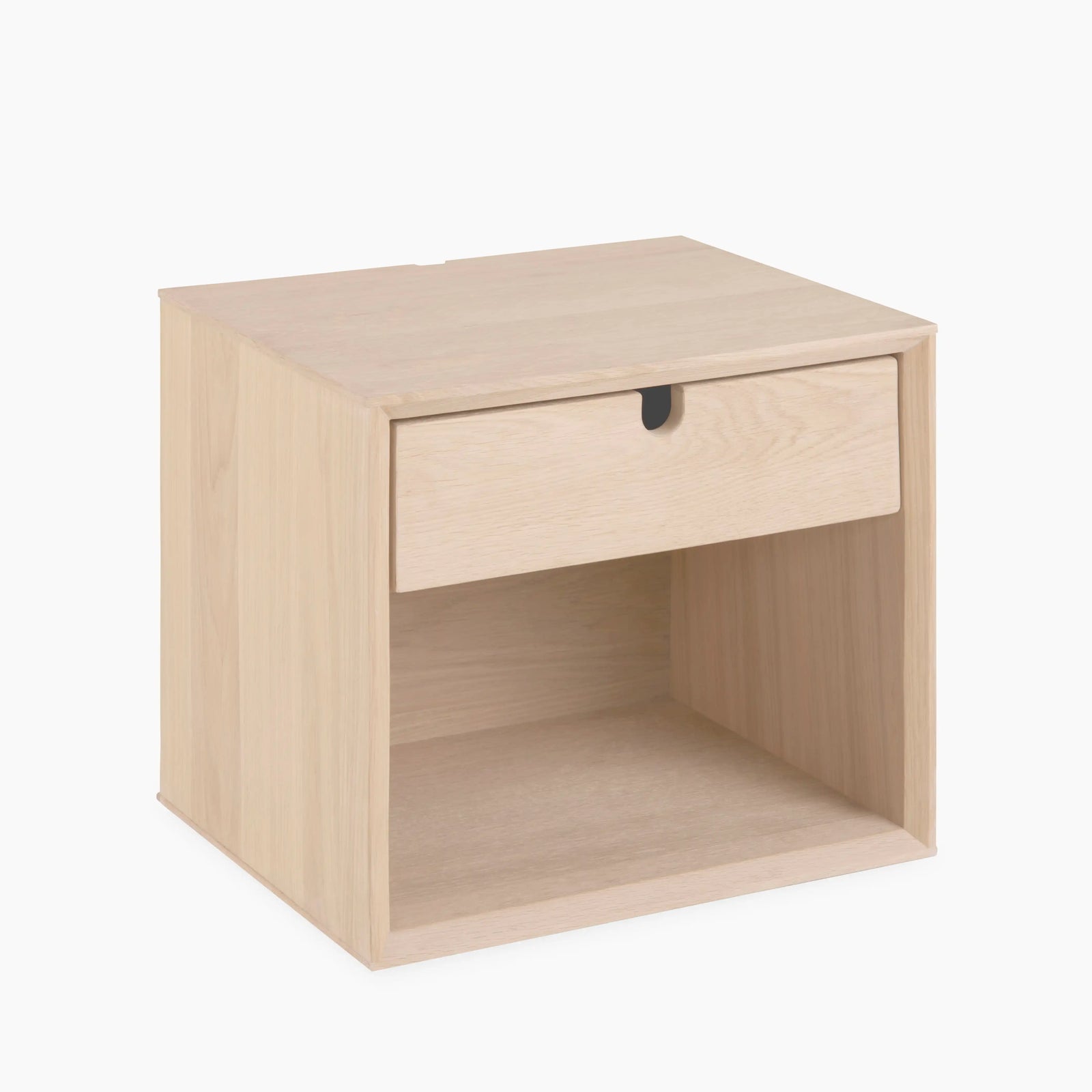 Century Square Wooden 1 Drawer Bedside Table | Oak