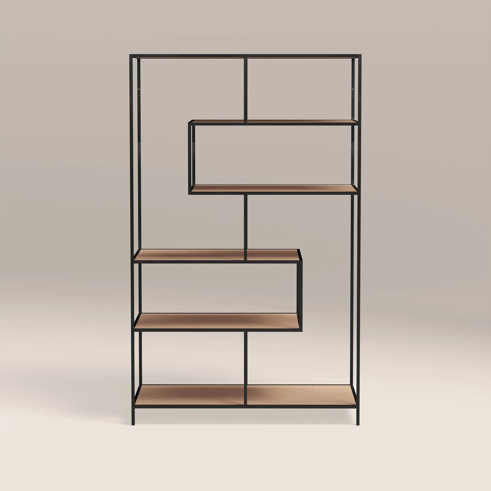 Seaford Large Display Unit | Black & Oak