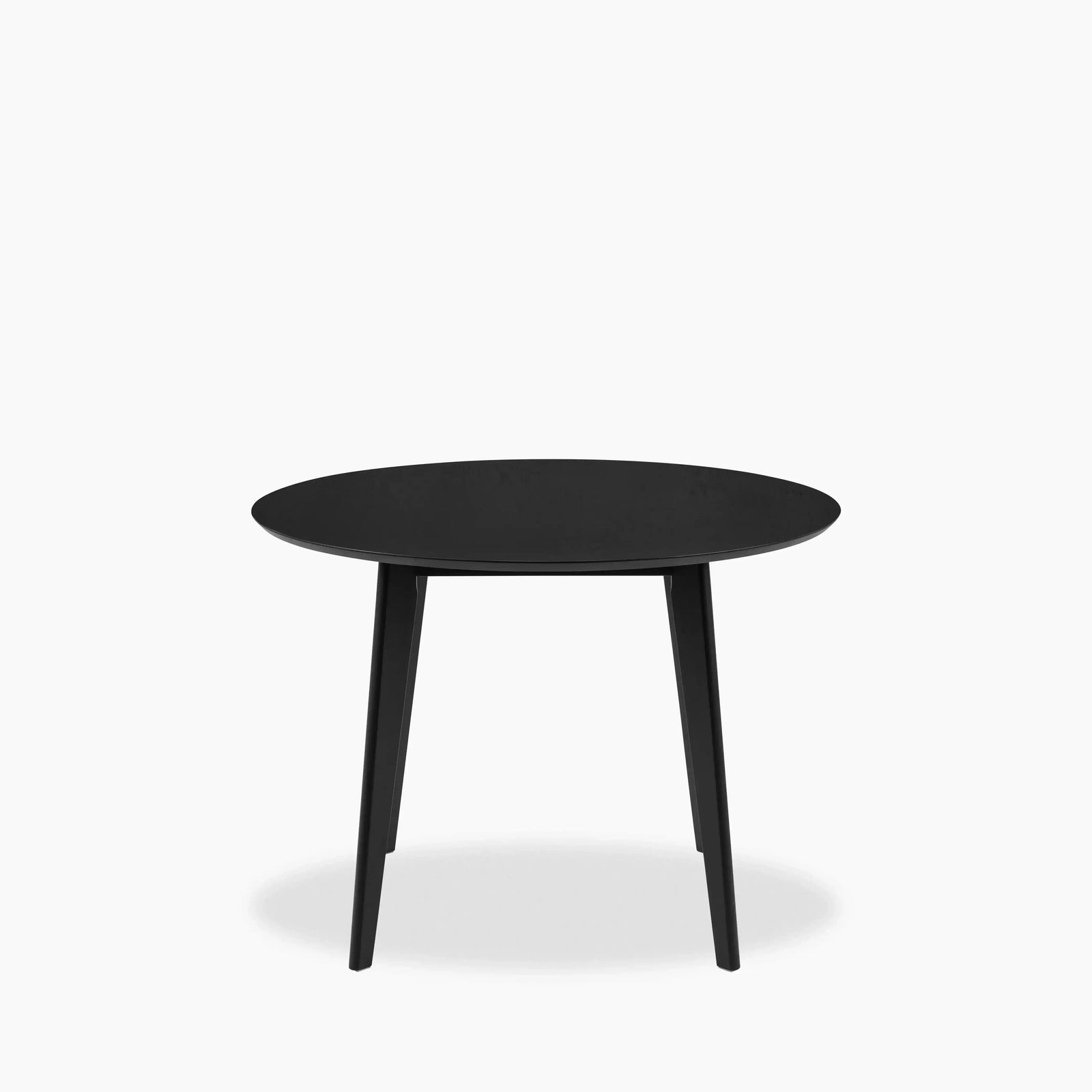 Roxby 4 Seat Round Wooden Dining Table | Black