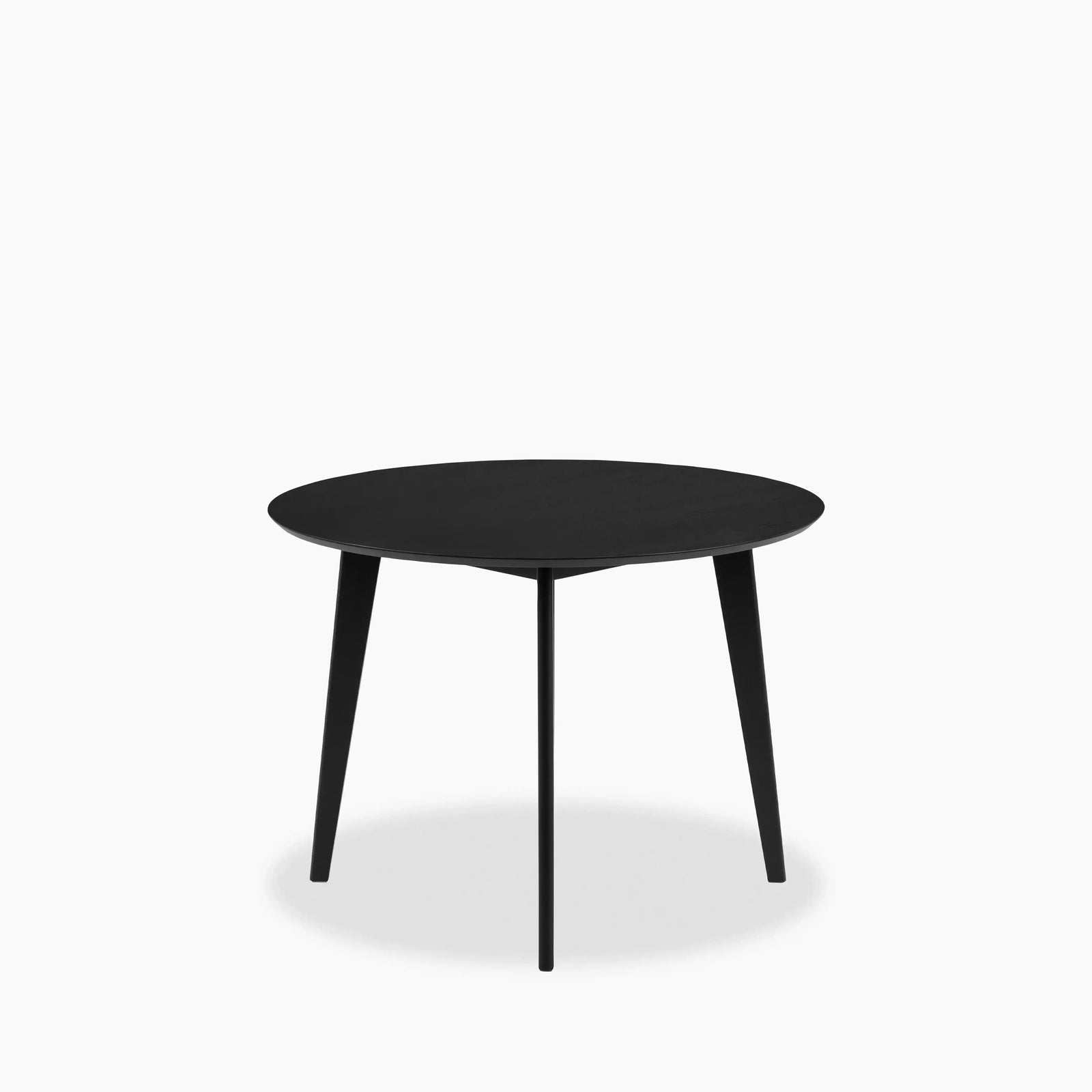 Roxby 4 Seat Round Wooden Dining Table | Black