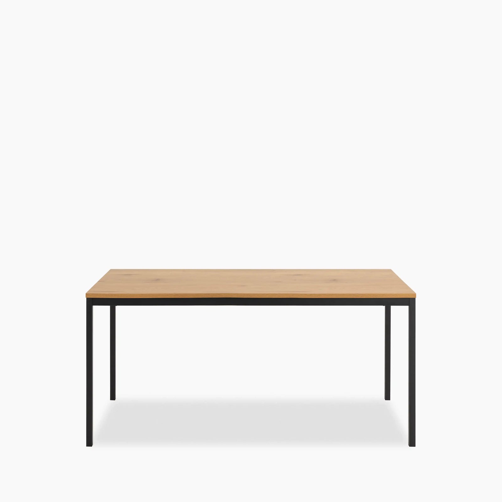 Seaford 6 Seat Rectangle Wooden Dining Table | Oak & Black