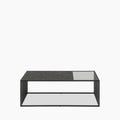 Strington Rectangle Coffee Table | Black Glass & Black