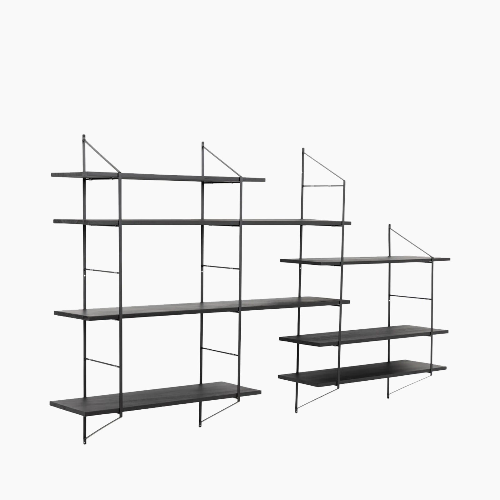 Belfast Extra Large Wooden Shelf | Black