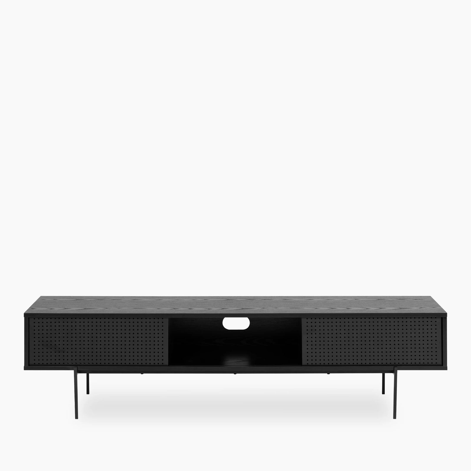 Angus Large Wooden TV Stand | Black