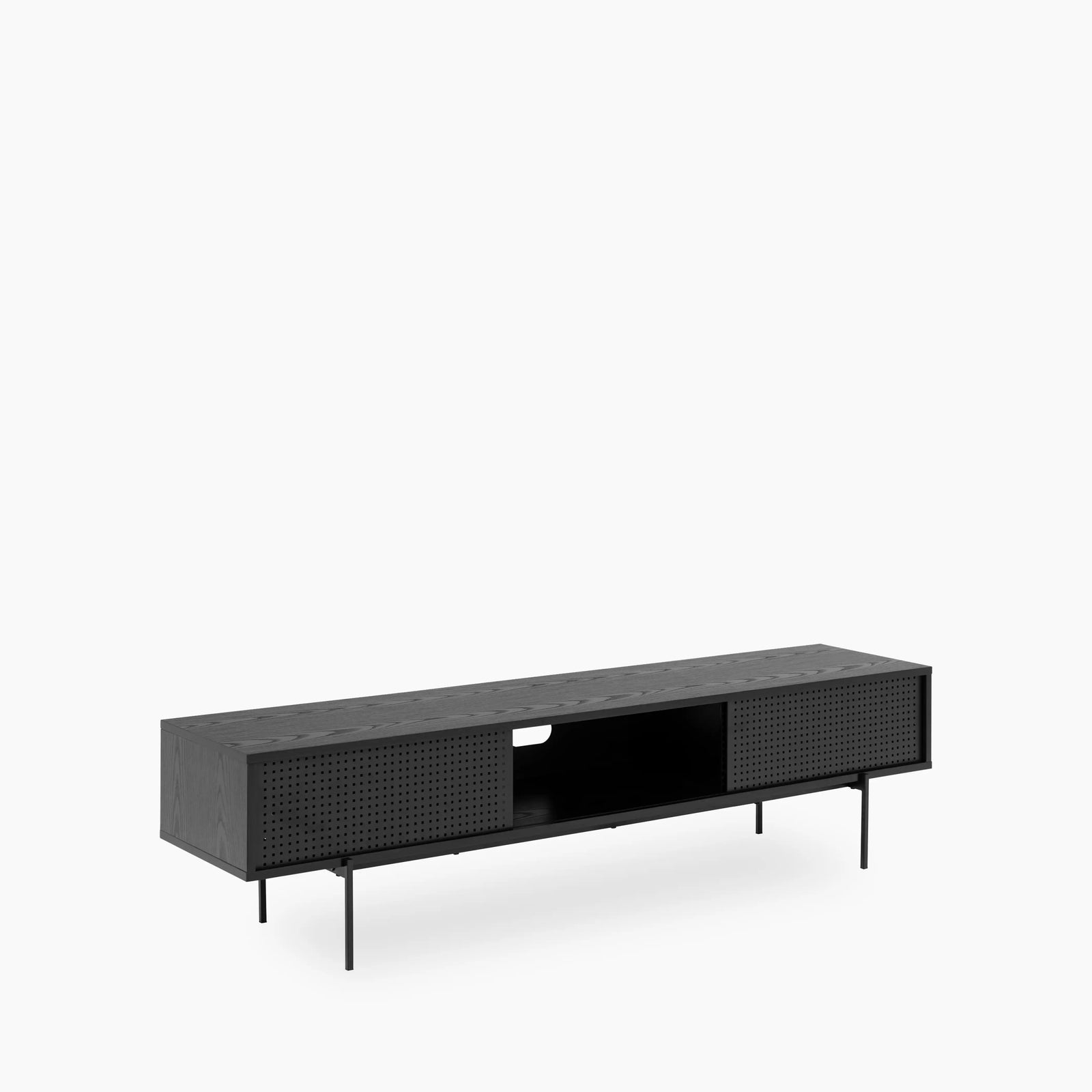 Angus Large Wooden TV Stand | Black