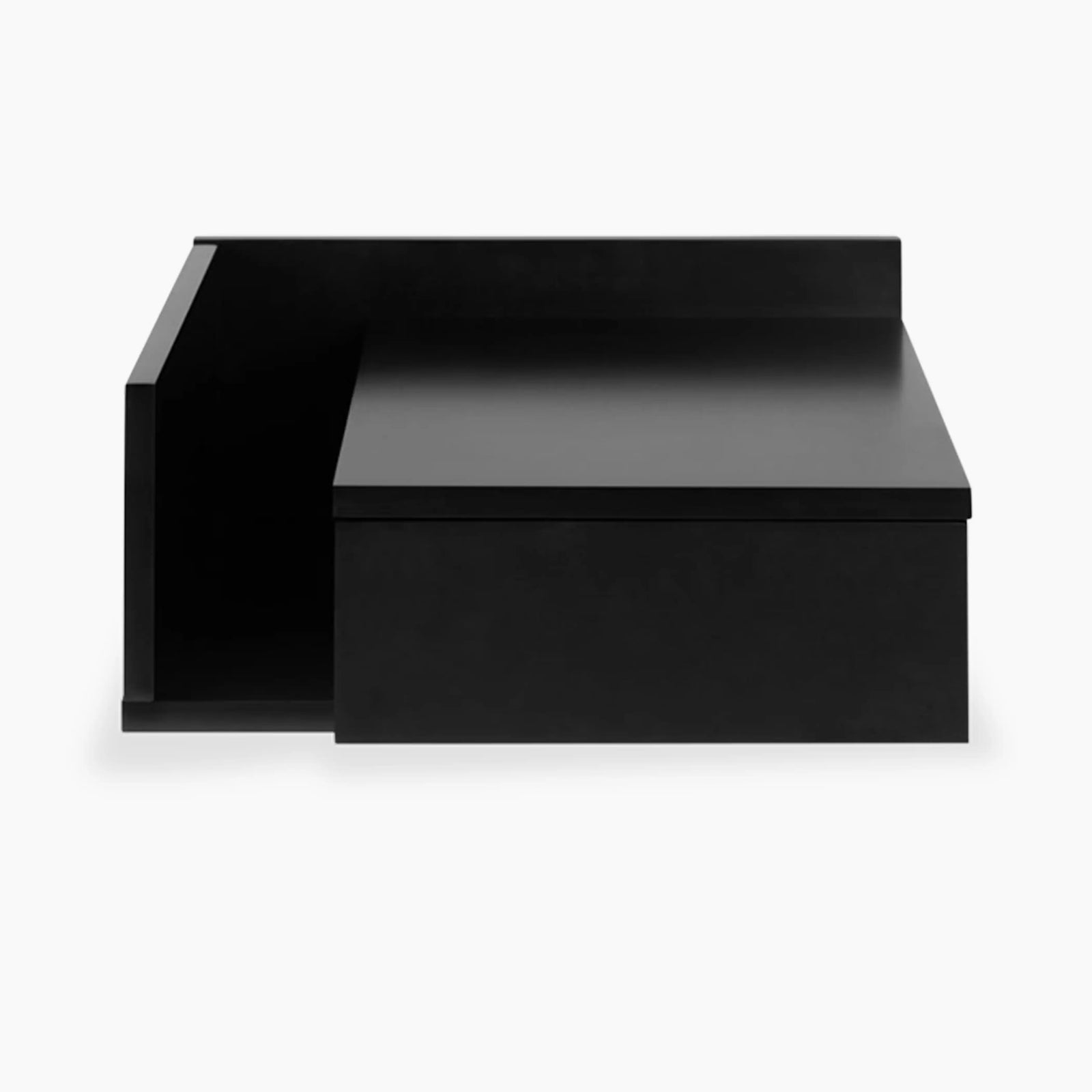 Ashlan Square Wooden 1 Drawer Bedside Table | Black