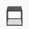 Strington Square Side Table | Black Marble & Black