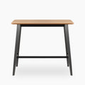 Roxby 4 Seat Rectangle Wooden Bar Table | Oak & Black