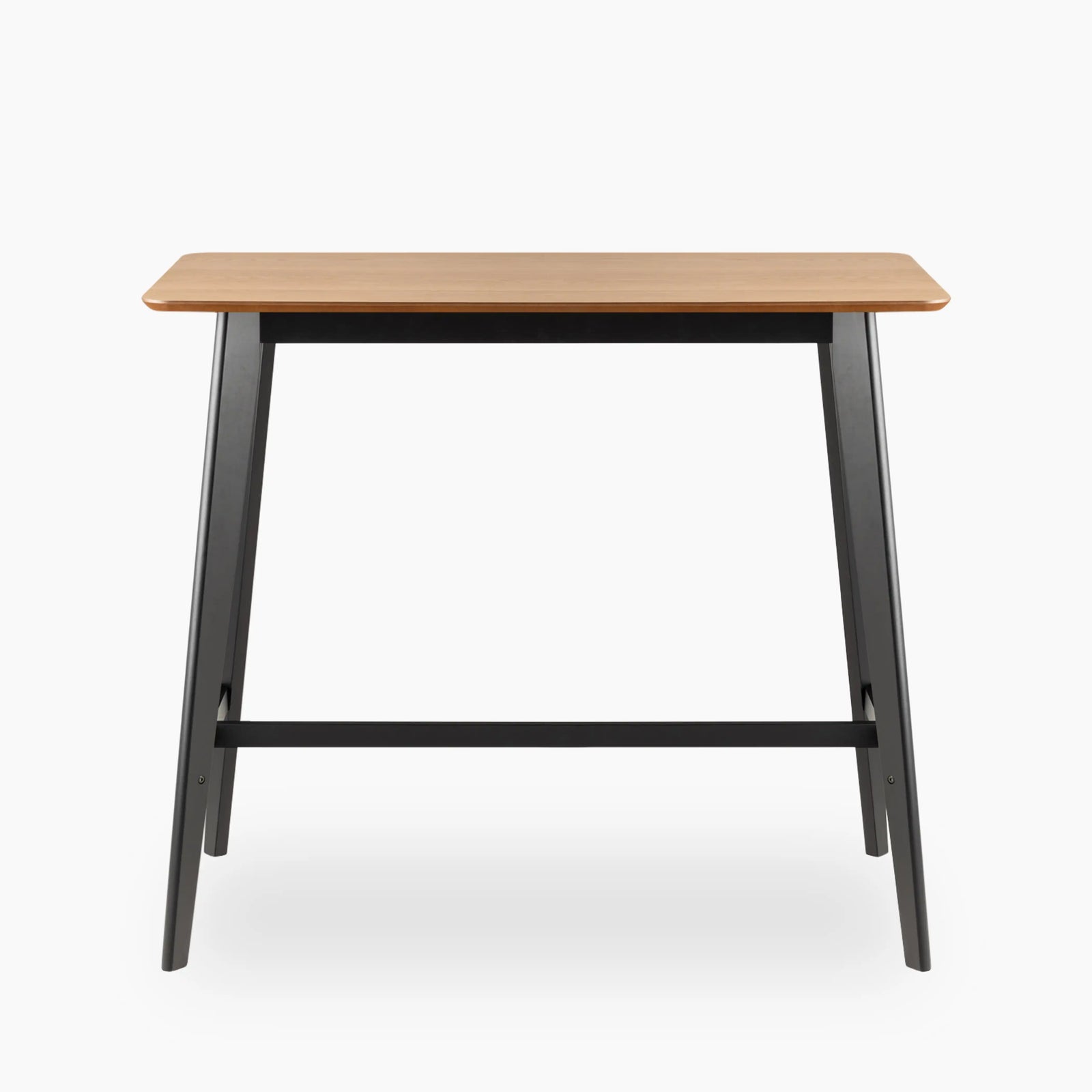 Roxby 4 Seat Rectangle Wooden Bar Table | Oak & Black