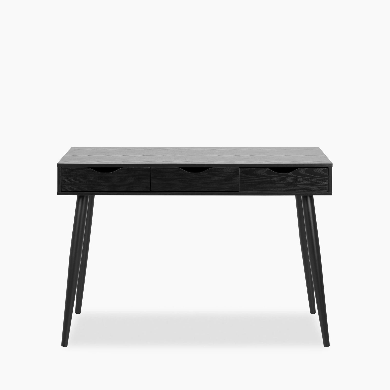 Neptun Wooden 3 Drawer Desk | Black