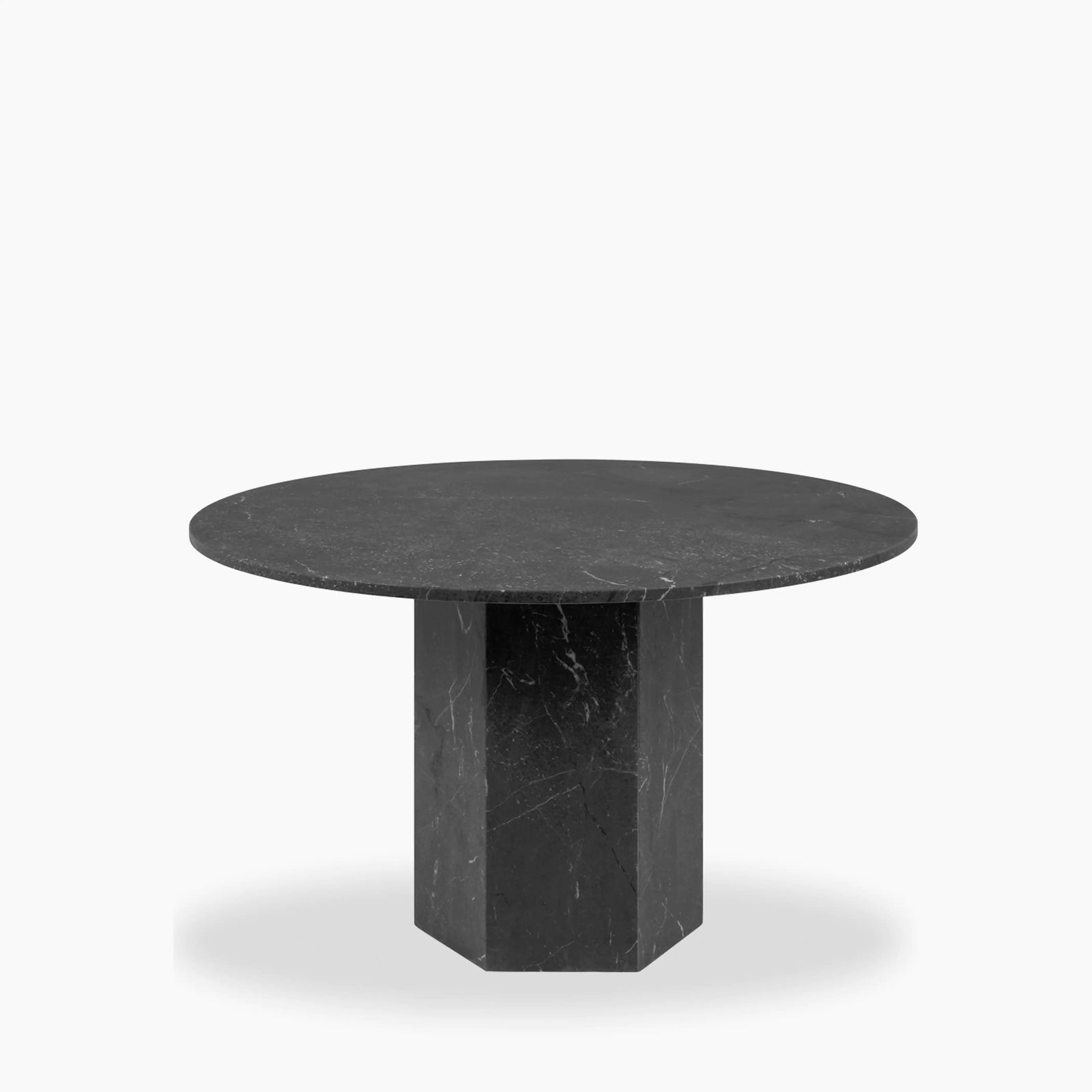 Naxos 4 Seat Round Dining Table | Onyx Black Marble
