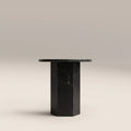 Naxos Round Side Table | Onyx Black Marble