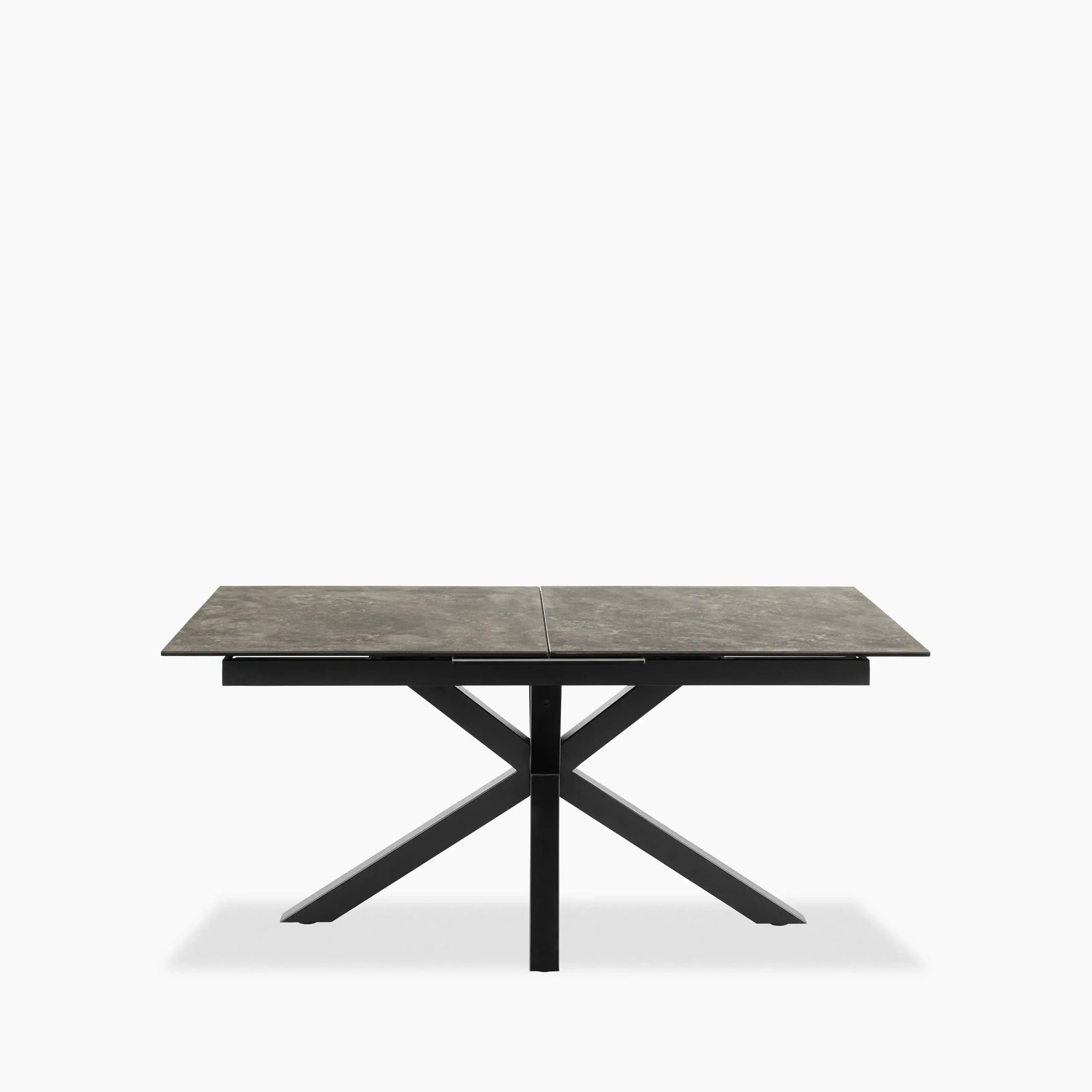 Heaven 6-8 Seat Rectangle Extendable Dining Table | Dark Grey Ceramic & Black