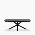 Heaven 8-10 Seat Rectangle Extendable Dining Table | Dark Grey Ceramic & Black