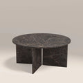 Vega Round Coffee Table | Storm Grey Marble