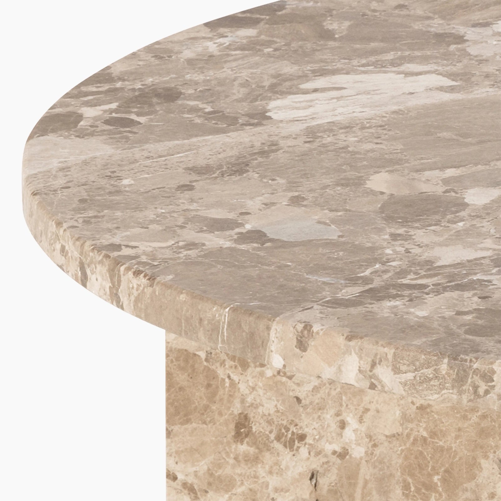 Vega Round Coffee Table | Latte Marble