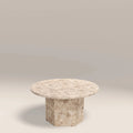 Naxos Round Coffee Table | Latte Marble