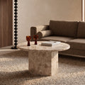 Naxos Round Coffee Table | Latte Marble