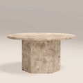Naxos Round Coffee Table | Latte Marble