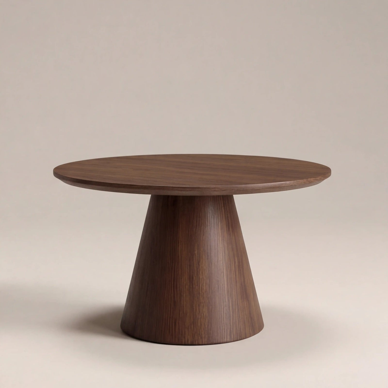 Finnley Round Wooden Coffee Table | Walnut