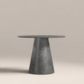Finnley 4 Seat Round Dining Table | Concrete Grey Effect