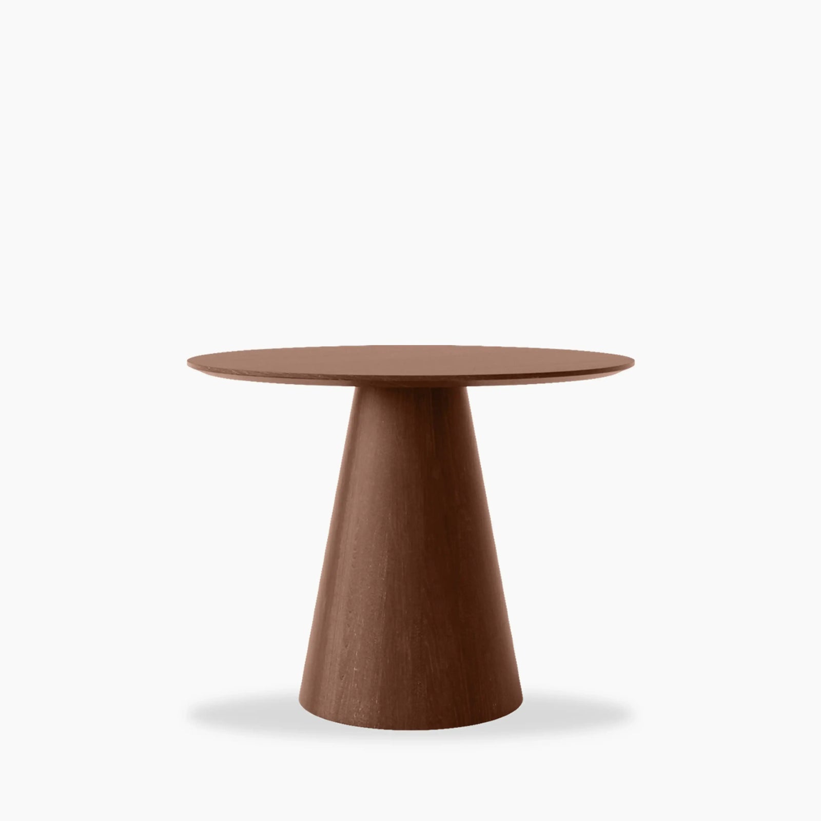Finnley 4 Seat Round Wooden Dining Table | Walnut