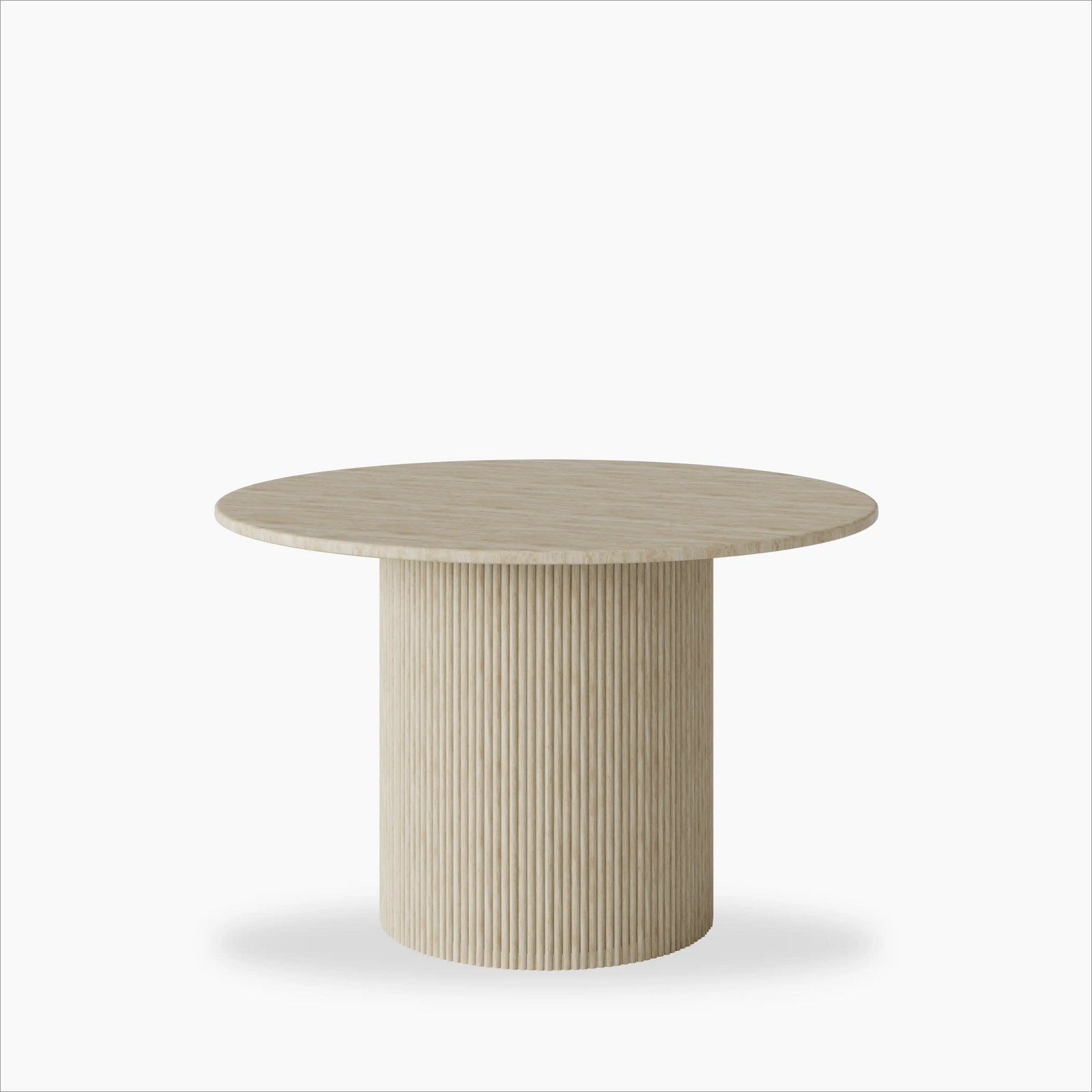 Santoria 4 Seat Round Dining Table | Natural Travertine Effect Stone
