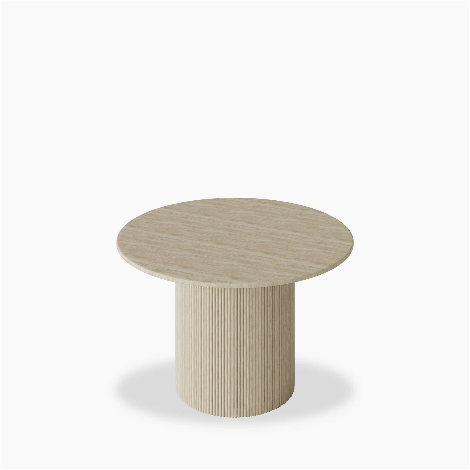 Santoria 4 Seat Round Dining Table | Natural Travertine Effect Stone
